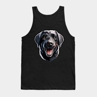 Happy Black Labrador Dog Tank Top